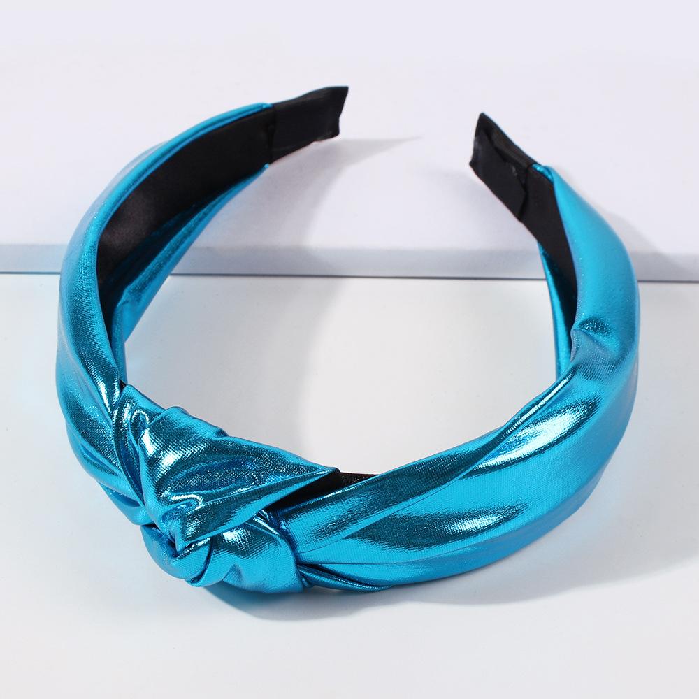 F253 Glossy Sequin Fashion Headband Explosive Style Hair Accessories Wide Knotted Sweet Headband