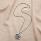 Ethnic fashion hip-hop stainless steel round plate hollow dragon totem pendant personality trend cold men's necklace