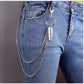 Jewelry Punk Hip Hop Stainless Steel Body with Butterfly Pants Chain for Men and Women