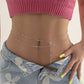 Fashion Sexy Tassel Thin Chain Waist Chain Women Simple Crystal Waist Chain Summer Sexy Body Chain Babes Accessories
