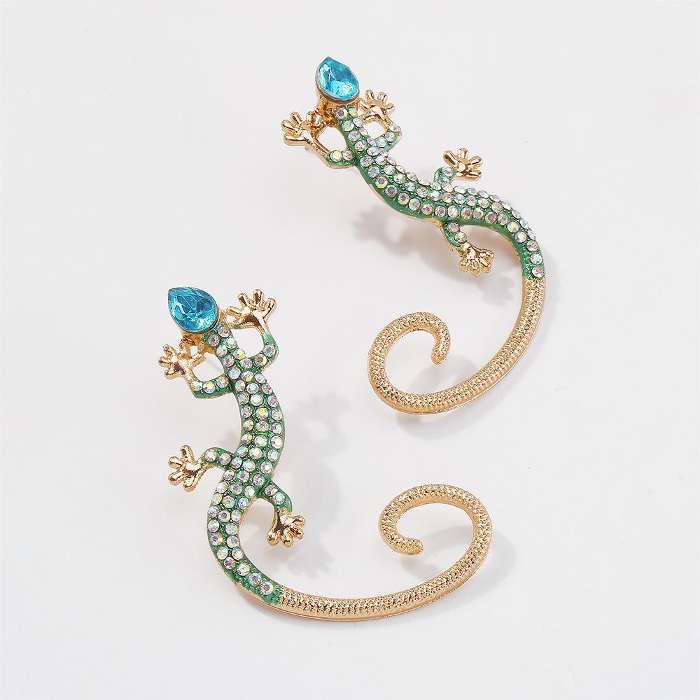 E8476 fashion ocean earrings female dripping oil hippocampus creative earrings trendy street photography animal earrings