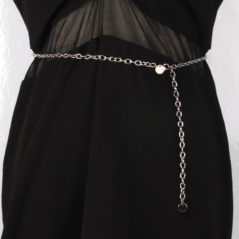 Jewelry Sexy Tassel Sequin Body Chain Female Simple Single Layer Geometric Corset Waist Chain Skirt Chain