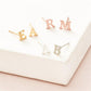 Stainless steel personalized small letter earrings creative 26 small letter earrings