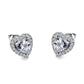 Summer Fashion Light Luxury Jewelry Heart Diamond Earrings Female Niche Design Sense Crystal Earrings Jewelry