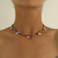 Jewelry Fashion Colorful Rice Beads Flower Pendant Necklace Female Simple Trendy Personality Popular Necklace