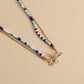 Jewelry ocean blue rice bead cosmic planet double-layer winding glasses chain female mask chain