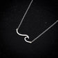 Long Wave Necklace Beautiful Wave Pendant Clavicle Chain Beach Surfer 19 Years Explosion