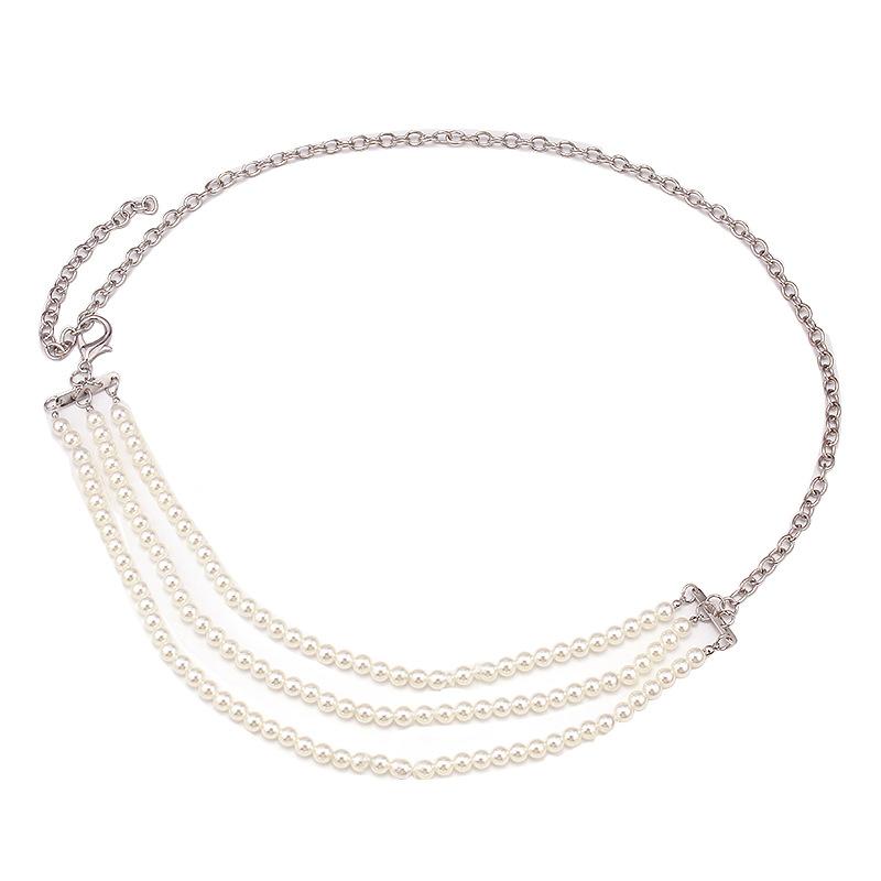 Jewelry Trend Versatile Belt Fashion Pearl Multilayer Waist Chain Decoration Dress Dress