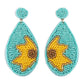 E1671 Ethnic Fashion Earrings Bohemian Vacation Leisure Earrings Sun Flower Contrasting Color Earrings