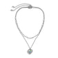 Jewelry Niche Heart-shaped Cherry Pendant Necklace Female Simple Versatile Imitation Crystal Double Layer Necklace