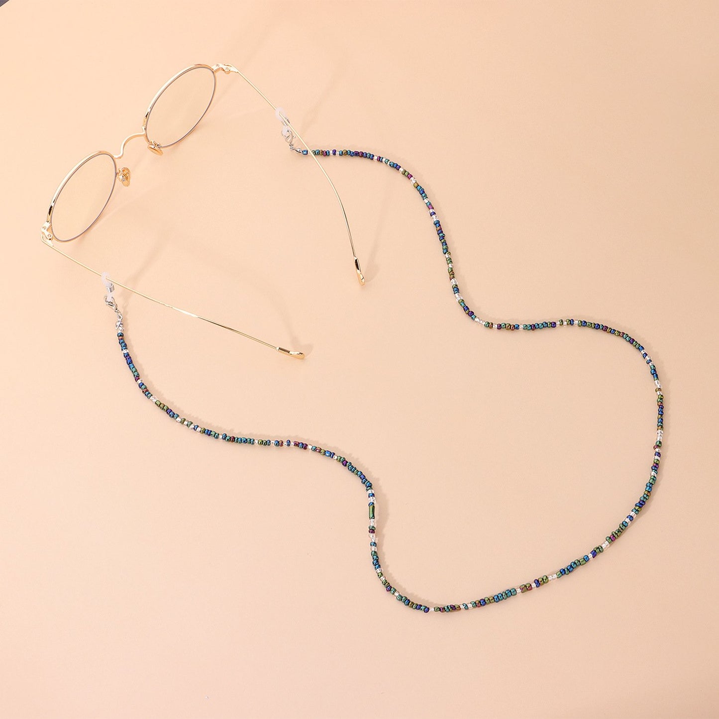 Jewelry Fashion Color Rice Beads Glasses Chain Simple Versatile Accessories 9-Piece Set