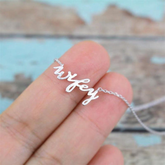 19 years of jewelry explosive style wifey necklace wifey wife English letter pendant chain