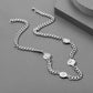 Indifferent and Simple Emotions Titanium Steel Pendant Stainless Steel Choker Clavicle Chain Necklace