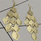 Palace retro metal earrings imitation computer chip leaf long earring accessories