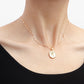 Jewelry simple geometric round LOVE rose pendant necklace female ins trend trend accessories