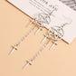 Jewelry geometric exaggerated tassel cross star pendant earrings women's big disc five-pointed star earrings