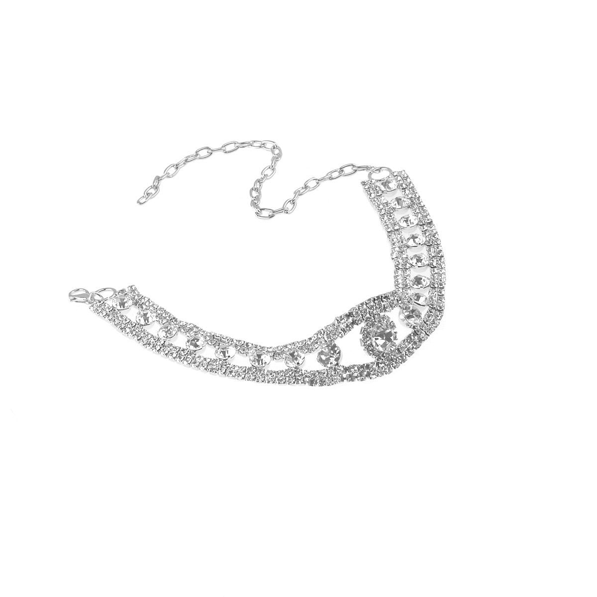 Fashion Jewelry Popular Elements Personality Necklace Studded Diamond Gem Necklace Necklace Clearance