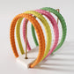 F3863 Xiaohongshu fashion net red hair card spring and summer candy color girl hair accessories solid color fabric headband
