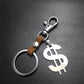 US dollars, US knives, titanium steel pendant, stainless steel hanging price, cowhide key chain, Valentine's Day gift bag pendant