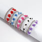 B1734 Contrasting Color Geometric Bracelet Female Personality Bohemian Rhinestone Beads Daisy Fashion Bracelet