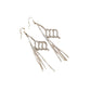 Tassel Zircon Geometric Earrings Personality Simple Temperament Style Drill Stud Earrings Women