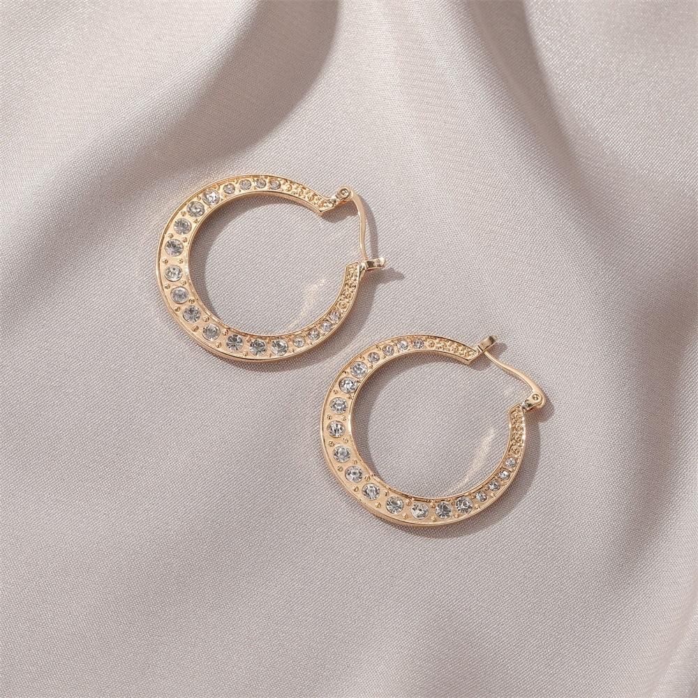 Ins temperament simple earrings classical exaggerated hollow out large circle earrings earrings female accessories
