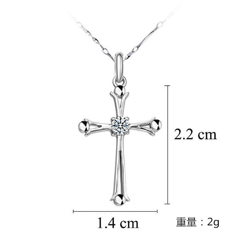 Jewelry Summer Cross Pendant Necklace Female Niche Design Sense Religious Belief Clavicle Chain Accessories