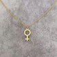 Creative Goddess Feminine Symbol Necklace Female Feminism Charm