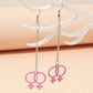 Creative ins girl symbol earrings simple alloy geometric long earrings net red earrings female