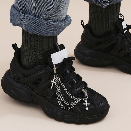 Jewelry hip-hop personality U-shaped chain anklet simple trend cross pendant shoe chain female