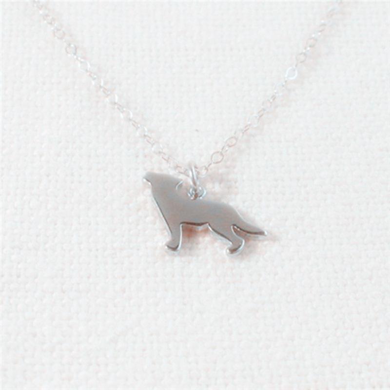 Fashion Trend Jewelry Simple Wolf Pendant Necklace Hot Style