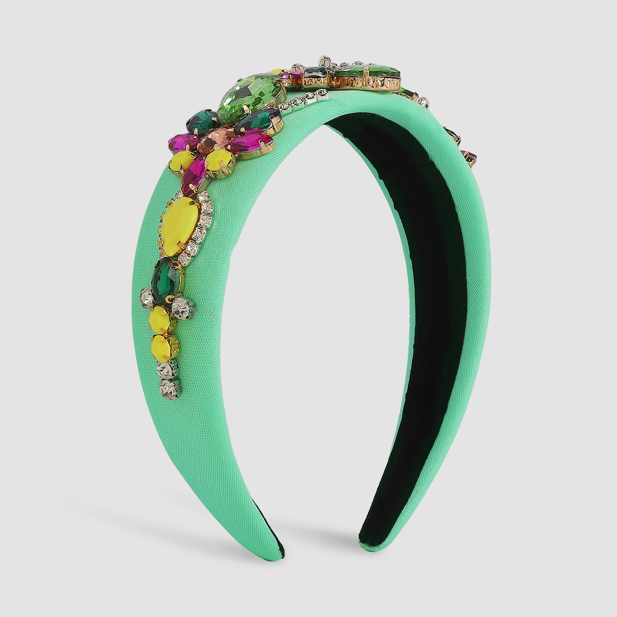 F4163TikTok Exaggerated Baroque Water Drop Drill Headband Light Luxury Dazzling Personality Headband