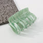 F4315 Glazed Color Fashion Resin Shark Clip French Retro Contrast Color Stripes Simple Internet Celebrity Hair Clip Female