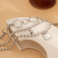 Jewelry irregular ring bead chain necklace punk mix and match dice lock multi-layer necklace female