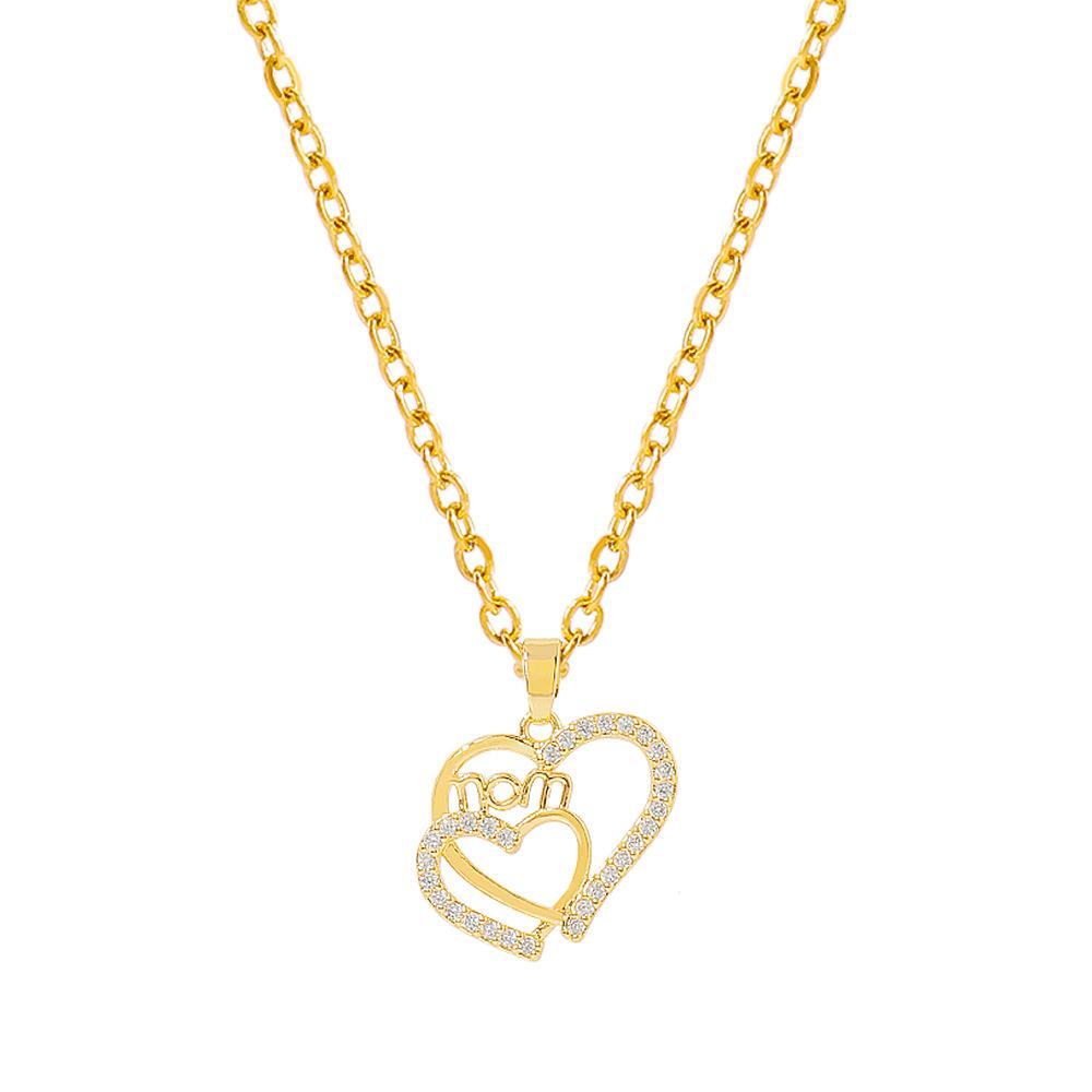 ZN17 Mother's Day mom fashion simple necklace geometric irregular love necklace female
