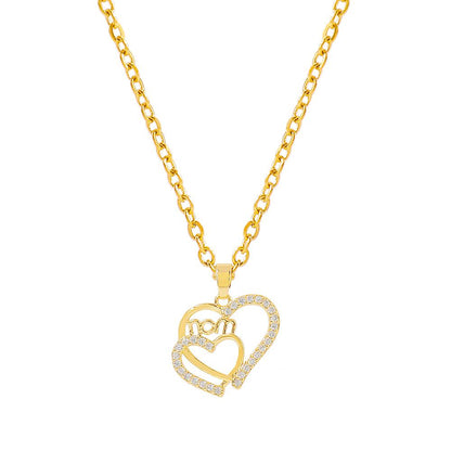 ZN17 Mother's Day mom fashion simple necklace geometric irregular love necklace female