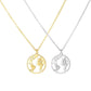 Popular Jewelry Fashion Personality Round Hollow Your World Map Pendant Female Necklace Clavicle Chain