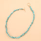 Jewelry Large Shaped Pearl OT Buckle Necklace Femininity Simple Fashion Green Turquoise Necklace