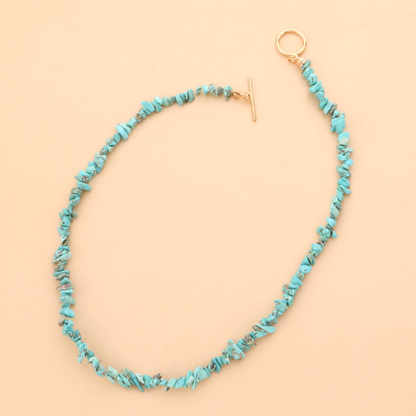 Jewelry Large Shaped Pearl OT Buckle Necklace Femininity Simple Fashion Green Turquoise Necklace