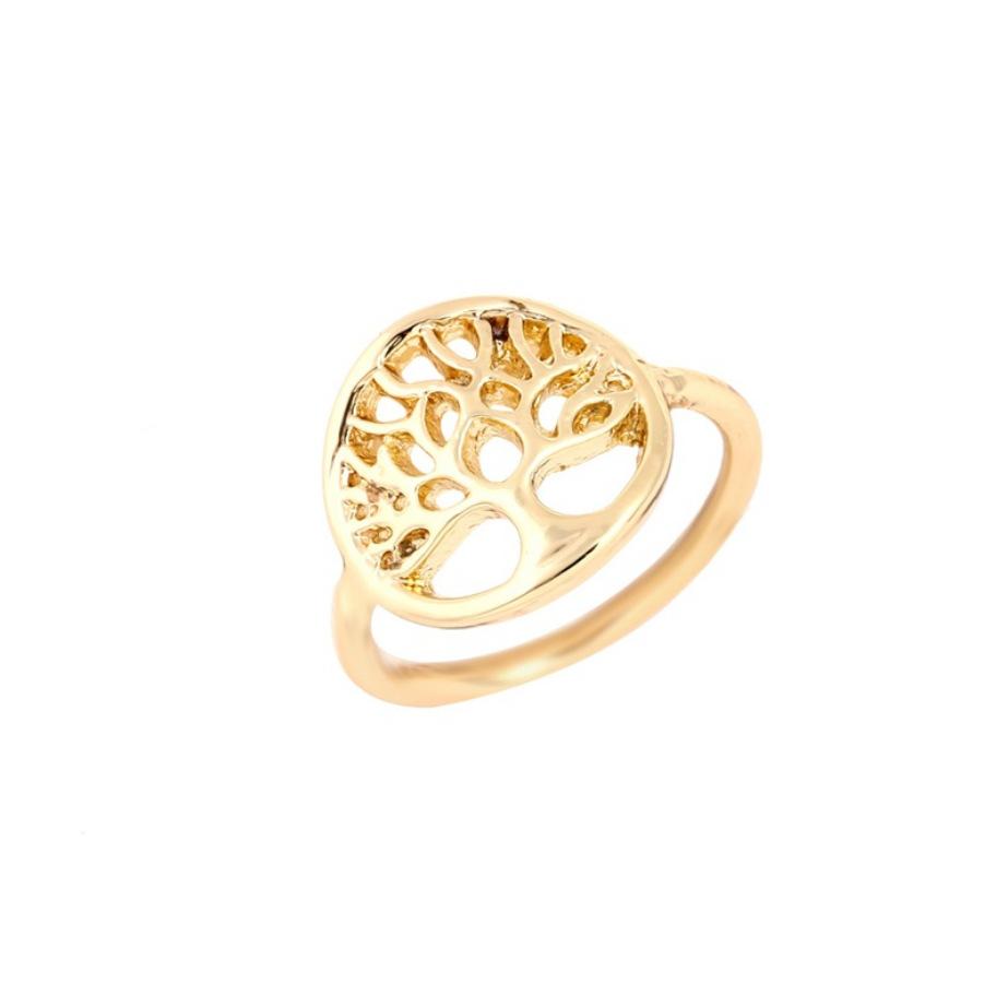 Exclusively for explosive style hollow tree ring female circle banyan tree plant ring ring small fresh women's jewelry