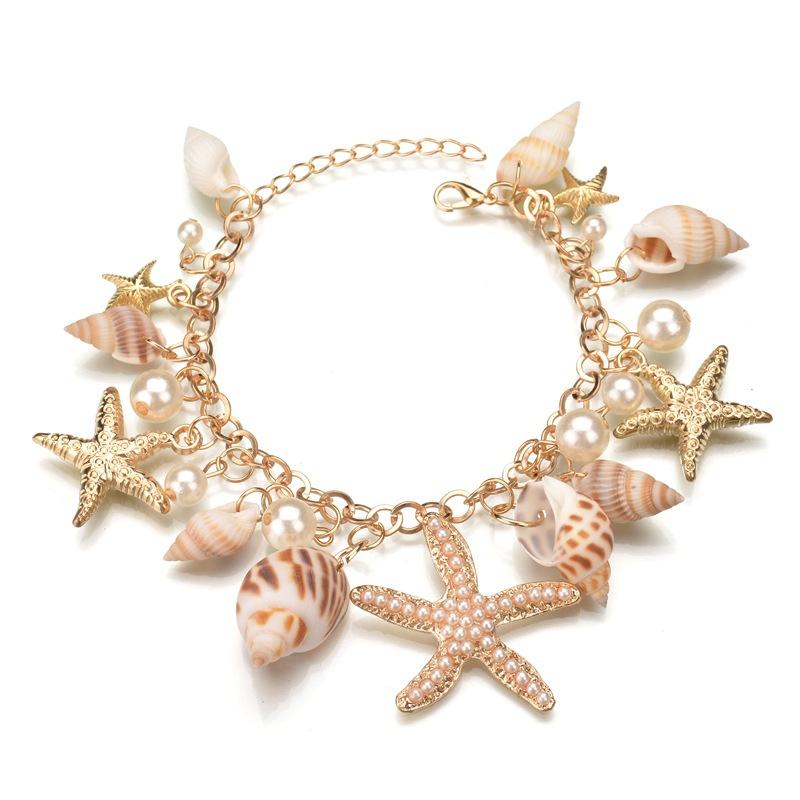 Trendy Trendy Tidal Ocean Boho Bracelet Starfish Shell Bracelet