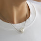 Jewelry Simple Versatile Imitation Pearl Pendant Necklace Retro Geometric Metal Chain Clavicle Necklace
