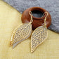 Gold Leaf Women's Earrings Hollow Double Layer Creative Earrings Alloy Ear Jewelry Trendy Night