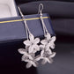Ice Flower Tassel Multi-layer Earrings Frosted Earrings Jewelry