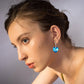 Ocean Star Love Pendant Earrings Female Crystal Tourmaline Earrings Peach Heart Rhinestone Earrings Gift