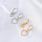 Simple Metal Asymmetric Love Earrings Ins Temperament Net Red Creative Small Heart Earrings Buckle Earrings
