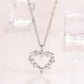 Ins Hollow Love Pearl Necklace Women's Fashion Light Luxury Niche Design Diamond Heart Pendant Clavicle Chain