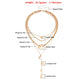 Jewelry trend multi-layer long tassel LOVE letter pendant necklace female sweater chain high-end sense