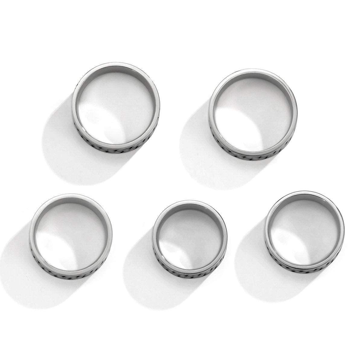 Titanium steel non-fading frosted ring for men and women niche design feeling indifferent ring tide ring index finger ring