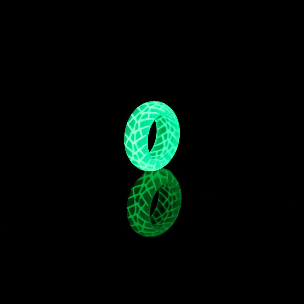 Explosive retro fashion tire pattern Mori resin luminous ring